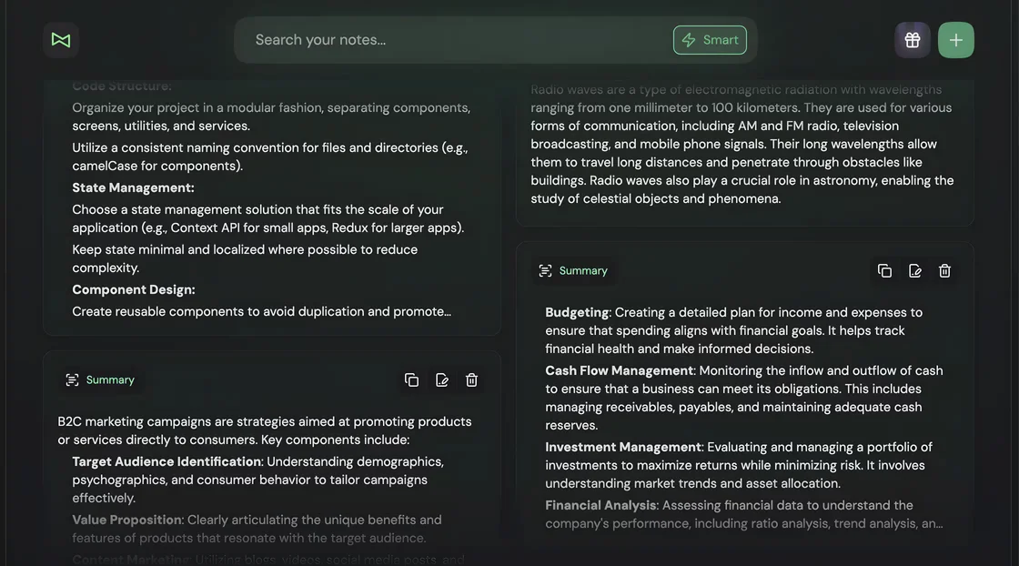 A preview of the Database web app